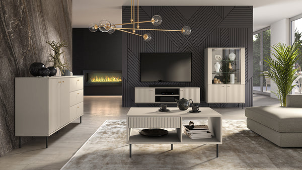 SOPHIE Wohnzimmer-Set – 4 Teile – Elegantes Möbelset für modernes Wohnen
