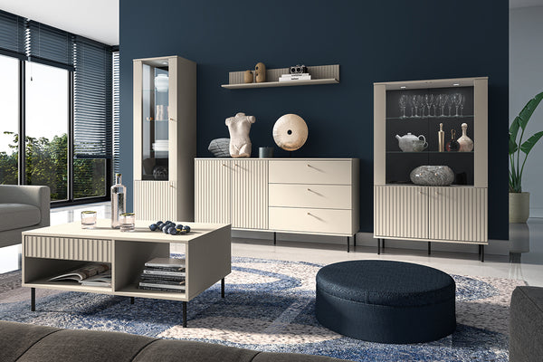 SOPHIE Wohnzimmer-Set – 5 Teile – Elegantes Ensemble mit MDF-Fronten