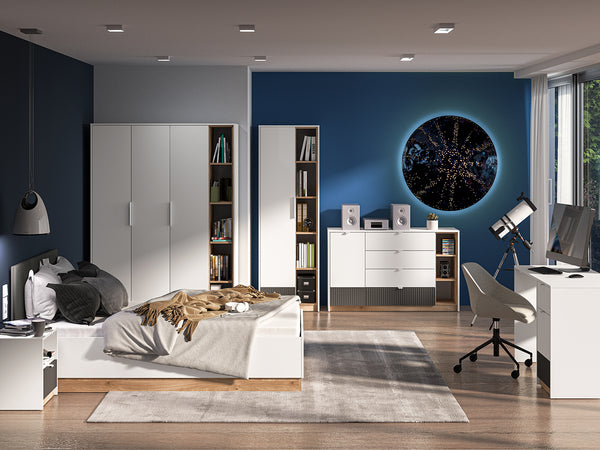Schlafzimmer - Set - (TORINO) - 7 Teile - Modernes Schlafzimmerprogramm mit elegantem Design