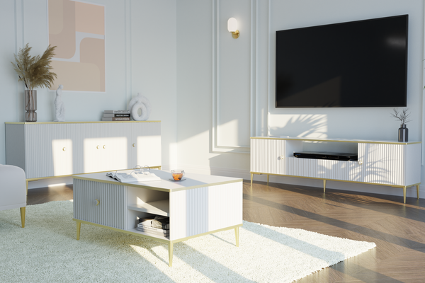 PETRA Wohnzimmer – Set – 3 Teile – Elegantes Möbelset