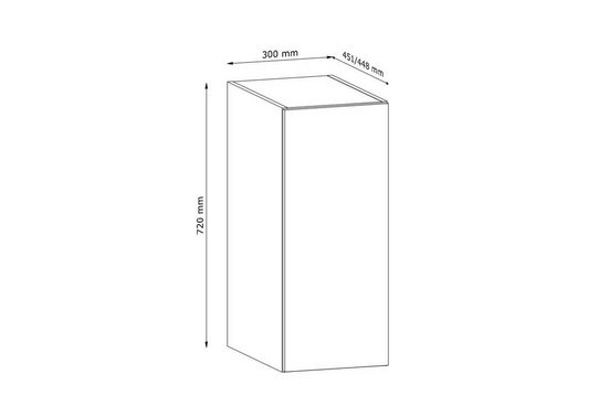 Hängeschrank 30 cm - Velora - praktischer Küchenschrank für moderne Räume. - Hi Markt GmbH