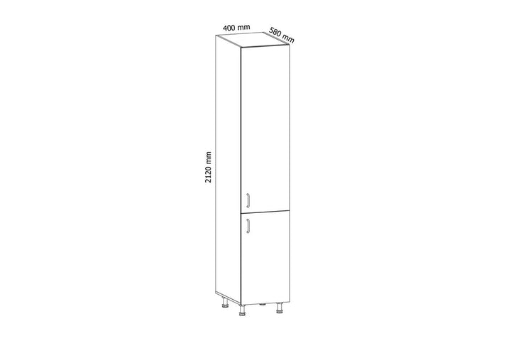 Hochschrank 40 cm - Aspen D40SP-P/L Grau/Hochglanz - Hi Markt GmbH