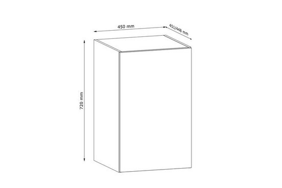 Hängeschrank 45 cm - Velora - praktischer Küchenschrank für moderne Räume. - Hi Markt GmbH