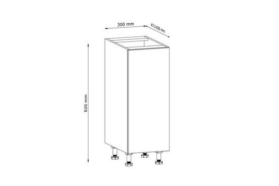 Unterschrank 30 cm - Velora - Stilvoller Bodenschrank für maximale Organisation. - Hi Markt GmbH