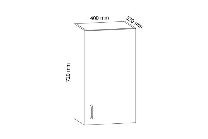 Hängeschrank 40 cm  - Aspen -  Klar strukturierte Linien für eine zeitlose und elegante Küchenoptik. - Hi Markt GmbH