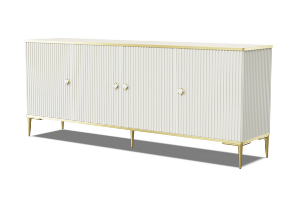 PETRA Kommode – 182 cm – Elegante Anrichte mit Fräsung und Stauraum