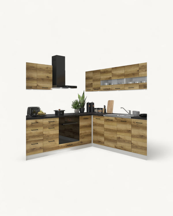 Junona Line Eckküche 220x240 cm – Funktionale Einbauküche mit viel Stauraum
