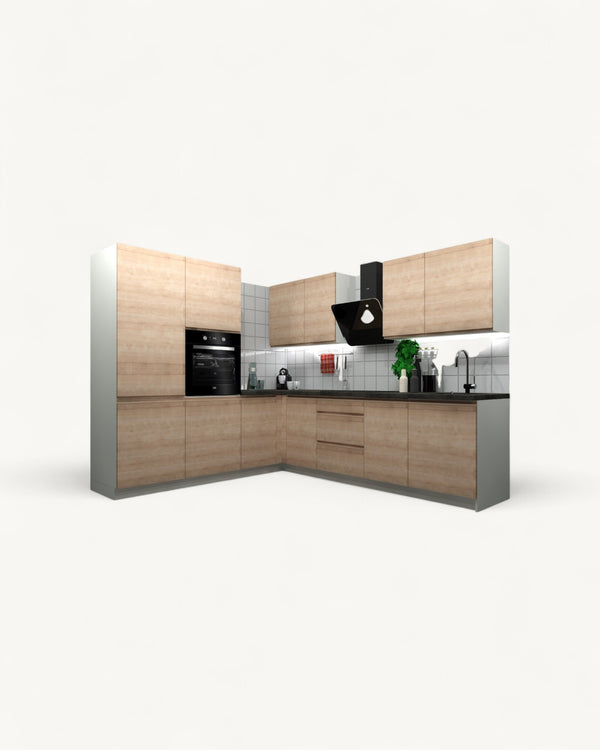 Sole Eckküche 230x275 cm Dąb Arlington – KU-GEN06 – Moderne Küchenzeile