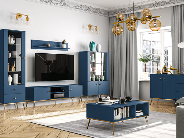 MARINE Set – 6 Teile – Modernes Wohnzimmer Set mit Holzoptik