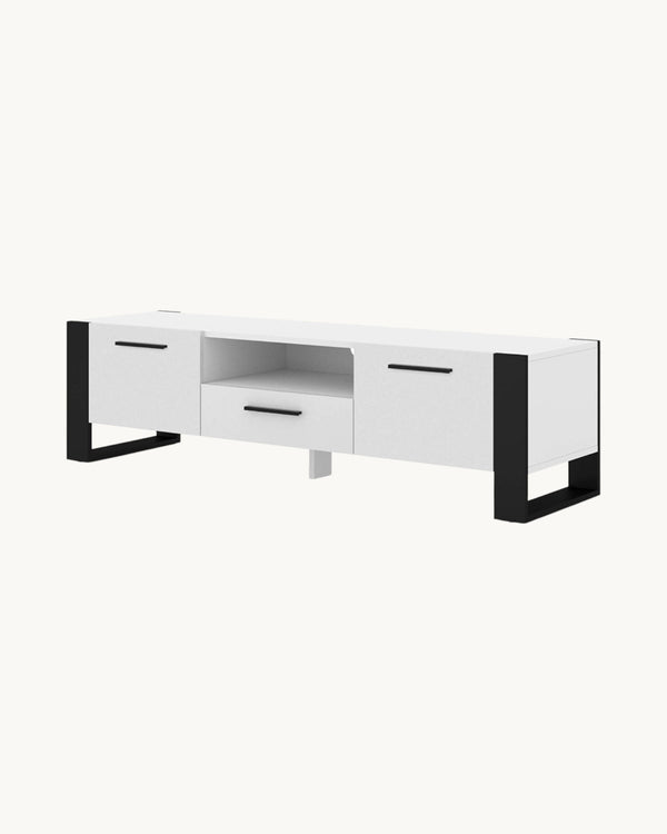 NUKA TV-Schrank Modernes Lowboard mit Metallrahmen