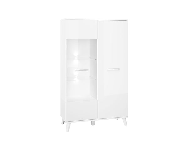 SECCO Vitrine – 152 cm – Moderne Standvitrine mit Glasfront