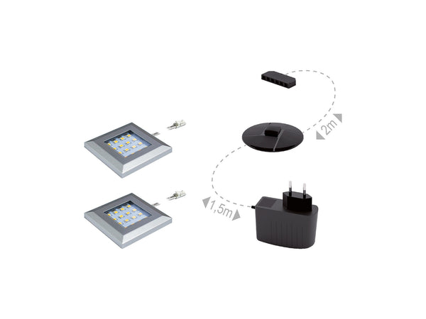 SQUEREN LED‑Beleuchtung – 2 LED – Möbel‑Lichtmodul mit Netzteil
