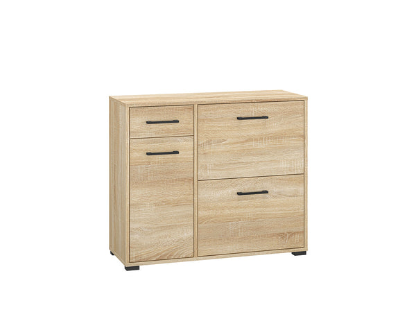 CARO 08 Schuhschrank – 90 cm – Hoher Schuhorganizer mit Holzoptik