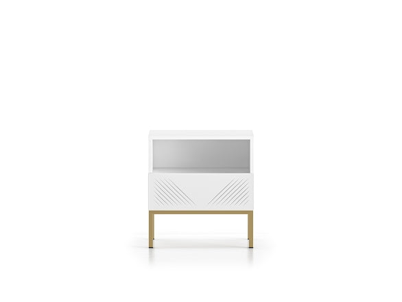 CLEARING 05 Nachttisch – 50 cm – Moderner Beistelltisch mit Holzoptik