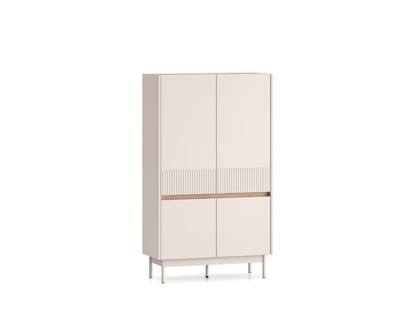 DUNEA 04 Hochkommode – 156 cm – Funktionaler Stauraumschrank mit Holzoptik
