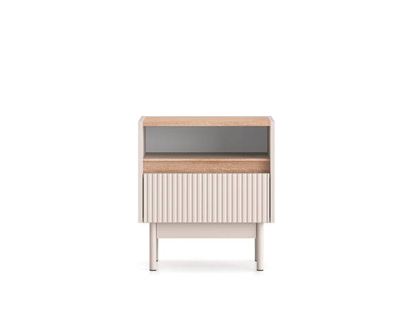 DUNEA 08 Nachttisch – 50 cm – Moderner Beistelltisch mit Schublade und Holzoptik