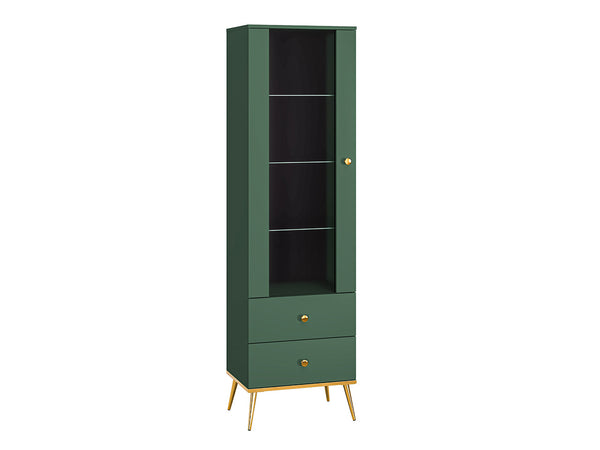 FOREST 01 Vitrine – 190 cm – Moderne Standvitrine mit Glaselementen