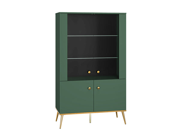 FOREST 02 Vitrine – 152 cm – Stilvolle Standvitrine mit Glaselementen