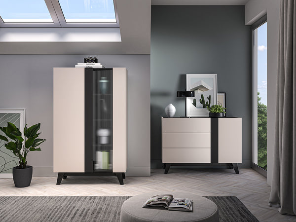 Freshion Wohnzimmer-Set – 2 Teile – Stauraum und Design in Harmonie