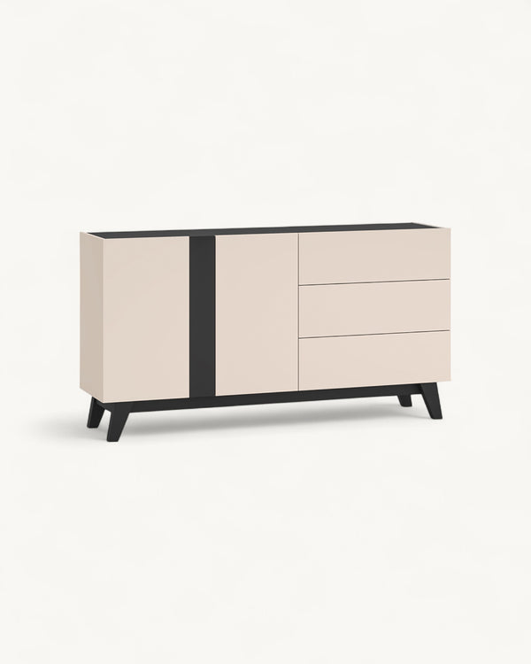 FRESHION 03-04 Kommode – Große Sideboard-Kommode mit Schubladen und Türen