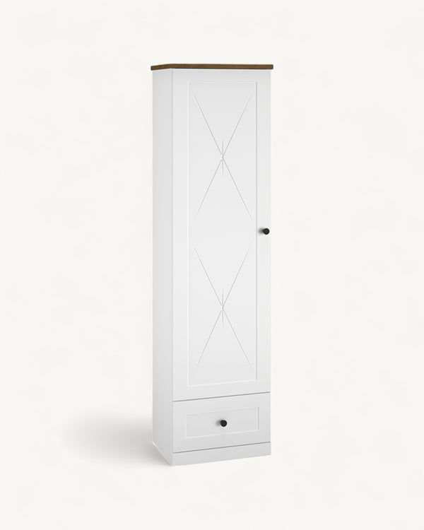 LILLE 03 Kleiderschrank – 220 cm – Moderner Drehtürenschrank mit Holzoptik