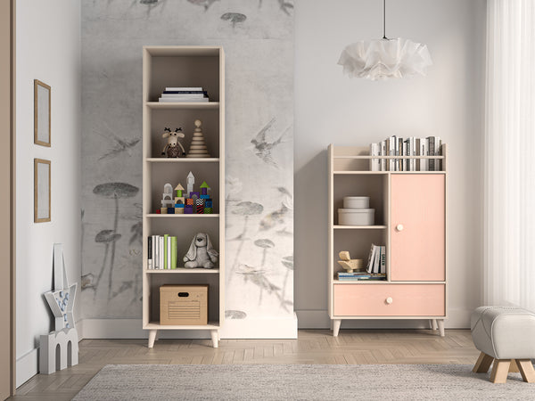 Schlafzimmer - Set - (MEVEL) - 2 Teile - Funktional & charmant in sanftem Rosa