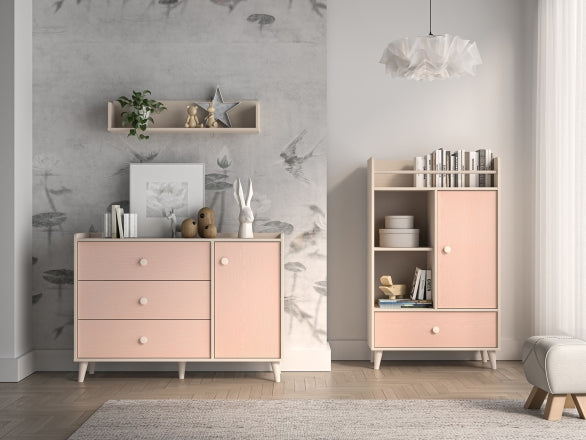 Schlafzimmer - Set - (MEVEL) - 3 Teile - Charmant in Millenial Pink