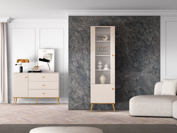Selgin Möbel Set – 3 Teile – Vitrine und Kommode Modernes Design