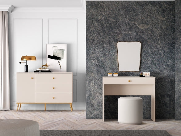 Selgin Wohnmöbel Set – 2 Teile – Kommode und Schminktisch Elegantes Design