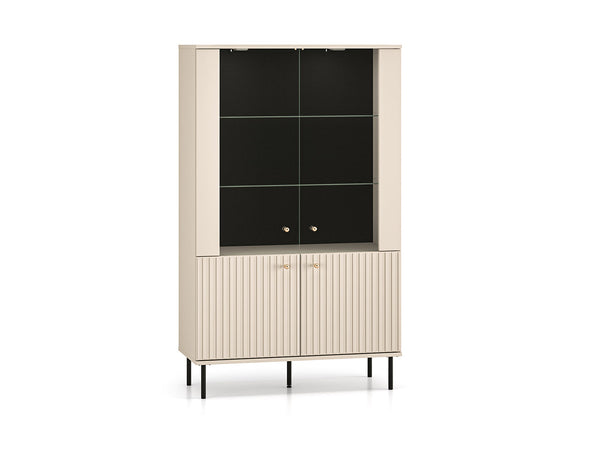 SOPHIE 03 Vitrine – 151 cm – Moderne Standvitrine mit Glasfront und Beleuchtung
