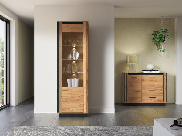 URSO Wohnzimmer-Set – 2-teilig – Modernes Design mit optionaler LED-Beleuchtung