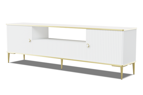 PETRA TV-Lowboard – 180 cm – Modernes Fernsehschrank mit Fräsung und Stauraum