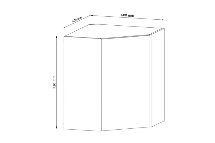 Eckhängeschrank 60 cm - Velora - Praktischer Eckhängeschrank für optimalen Stauraum. - Hi Markt GmbH