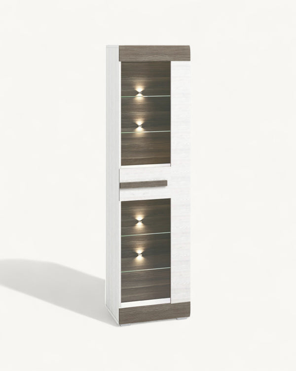 BLANCO Vitrine  – Moderner Vitrinenschrank mit Glasfront