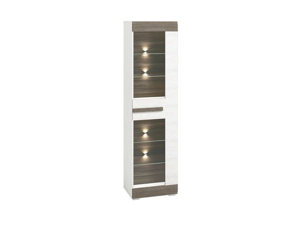 BLANCO Vitrine  – Moderner Vitrinenschrank mit Glasfront